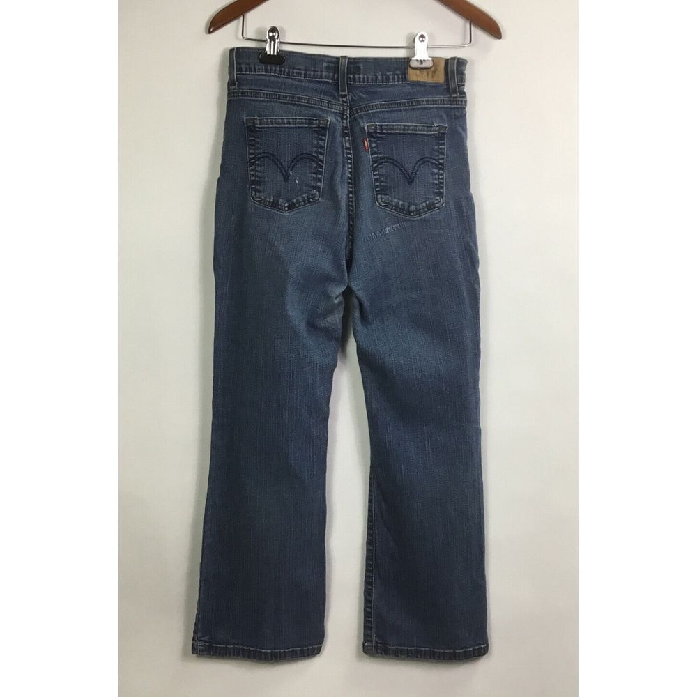 Levis 512 Jeans Womens Size 12 P Bootcut Perfectly Slimming mid rise distressed